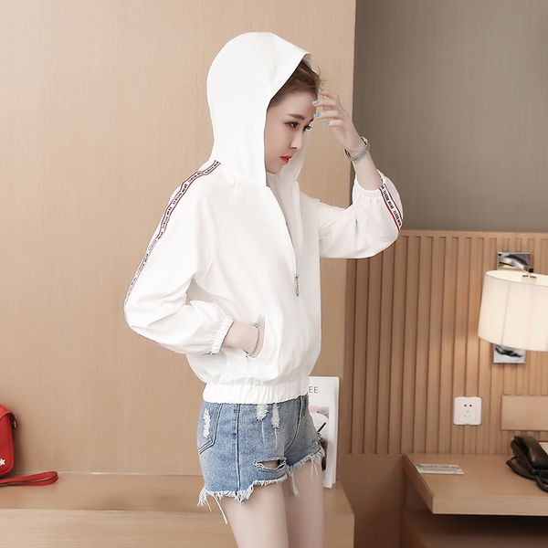 2020 summer new sun-protective clothing printed cardigan korean-style loose sun-proof womens short style breathable lightweight, Tan;black